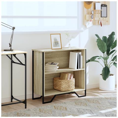 Libreria Rovere Sonoma 80x31x74,5 Cm In Legno Multistrato - Foto 3