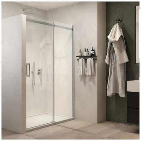 Porta Doccia Scorrevole Calla S116 Cristallo 6 Millimetri Chrome *** Misure : 117-119xh195 Cm Trasparente - Foto 1