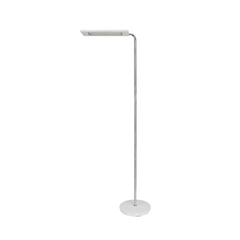 Lampada Da Terra A Led Testa Reversibile Bianca - Foto 1