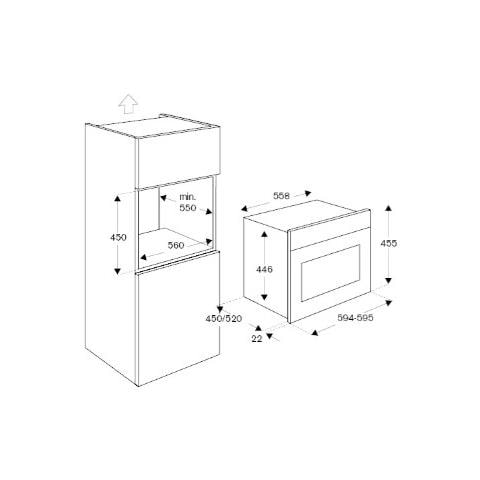 Forno Elettrico da Incasso F457HERVTNE Capacità 31 L Multifunzione Ventilato Cottura a Vapore Potenza 2900 W Colore Nero - Foto 5