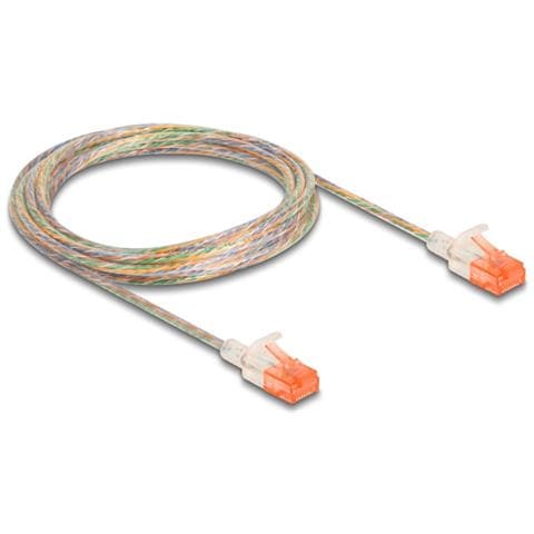 Cavo di rete RJ45 Cat. 6A U /UTP sottile da 3 m trasparente - Foto 1