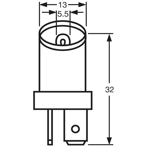 Lampadina 24v 1.5w Zoccolo Bianco - Foto 2