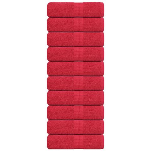 Asciugamani Per Sapone 10 Pz Rossi 30x30cm 360 G/m 100% Cotone - Foto 1