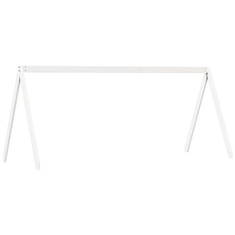 Tetto Letto Bambini Bianco 199x95,5x88 Cm Legno Massello Pino - Foto 2