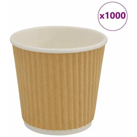 Bicchieri Da Caffè In Carta 1000 Pz 4oz 100ml Marrone - Foto 1