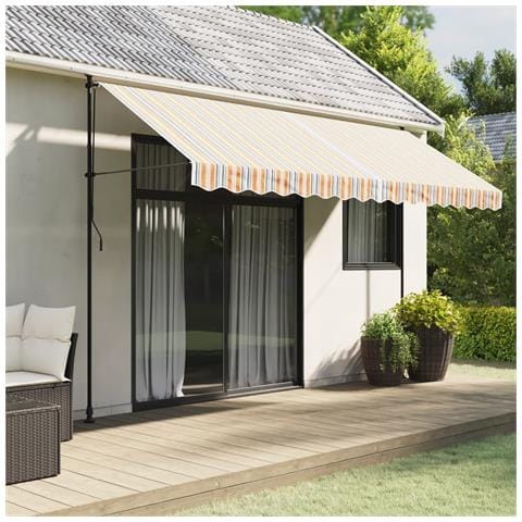 Tessuto Di Ricambio Per Mantovana Tenda Strisce Multicolore 4 M - Foto 1