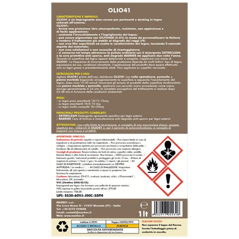 Olio41 1lt - Impregnante Per Legno Esterno - Foto 2