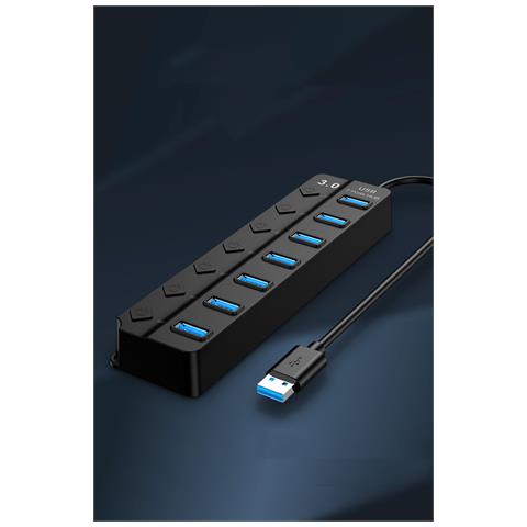 Hub Usb 3.0 5 Gbps A 7 Porte Con Pulsanti On/off Individuali - Foto 2