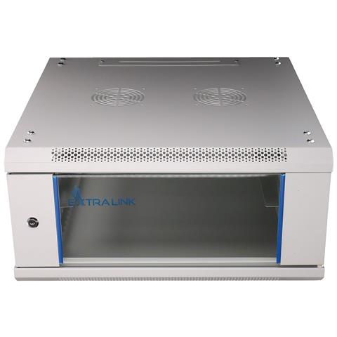 Extralink Armadio per montaggio su rack 4U 600x600 Grigio montaggio a parete, Da parete, 4U, 30 kg, Lucchetti, Griglie, Grigio - Foto 1