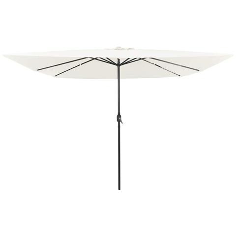 Parasol da giardino quadrato  con luci LED 295x245 cm Bianco sabbia - Foto 1