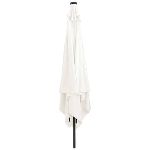 Parasol da giardino quadrato  con luci LED 295x245 cm Bianco sabbia - Foto 2