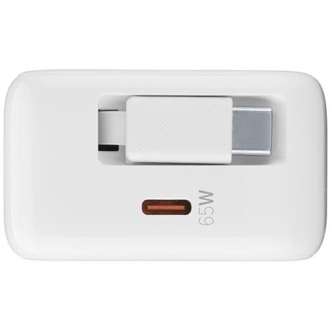 Retractable Power 65W Caricabatterie da rete 65W con cavo retrattile USB-C e porta USB-C - Foto 2