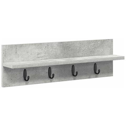 Appendiabiti a muro Grigio cemento 60 x 10.5 x 18 cm - Foto 1