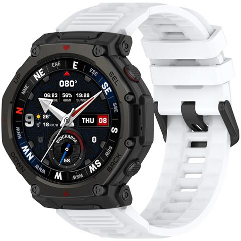 Cinturino In Silicone Compatibile Con Amazfit T-rex 3 Pro - Disponibile In Vari Colori White - Foto 4