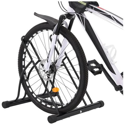 Supporto per 2 Bici da Pavimento Autoportante in Acciaio - Foto 2