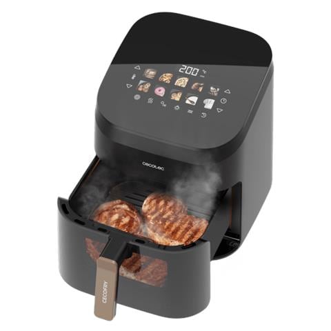 Cecofry&Grill Smokin' 6500 Singolo 6,5 L Indipendente 2200 W Friggitrice ad aria calda Nero, Marrone - Foto 1
