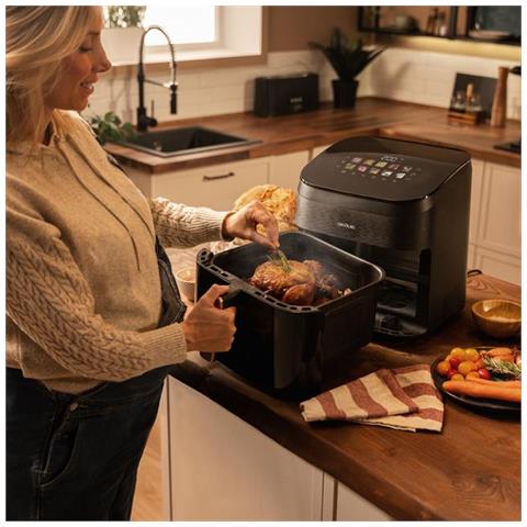 Cecofry&Grill Smokin' 6500 Singolo 6,5 L Indipendente 2200 W Friggitrice ad aria calda Nero, Marrone - Foto 13