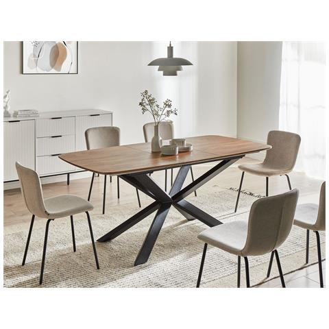 Tavolo Da Pranzo Estensibile Gairdner Marrone 140/180 Cm 90 Cm - Foto 1