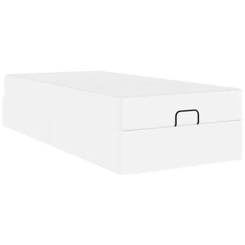 Struttura del letto Bianco Puro 80 x 200 cm Pelle sintetica - Foto 1