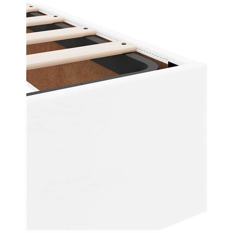 Struttura del letto Bianco Puro 80 x 200 cm Pelle sintetica - Foto 9