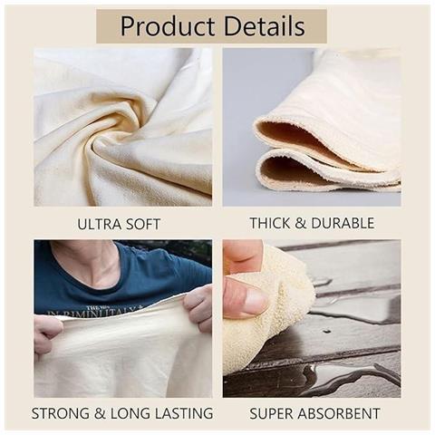 Vera Pelle Di Daino Panno Scamosciato 32x43 Cm Vetro Vetri Auto Asciuga Pulisce - Foto 1