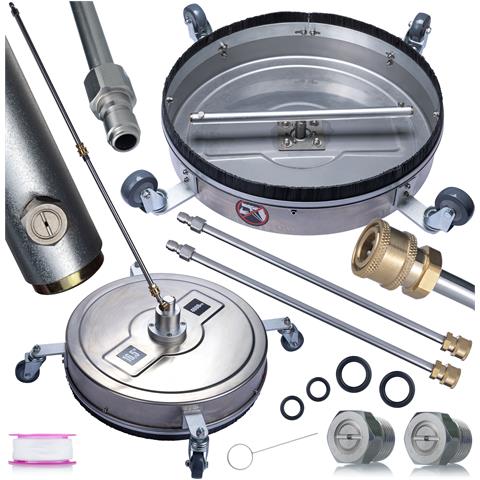 Spazzola Professionale T-racer 16,5"" - Acciaio Inox, 275 Bar | Attacco Rapido 1/4"" | Pulizia Superfici Orizzontali E Verticali - Foto 1