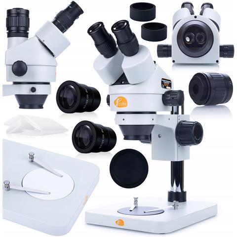 Set Microscopio Trinoculare Mercury Pro Con Camera E Display 8"" - Zoom 7x-45x, Alta Qualità Ottica, Ideale Per Elettronica E Gioielleria - Foto 8