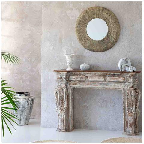 Vaso In Metallo Invecchiato Bianco 50x50x58 - Foto 2