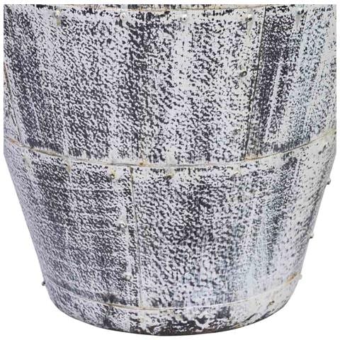 Vaso In Metallo Invecchiato Bianco 50x50x58 - Foto 7