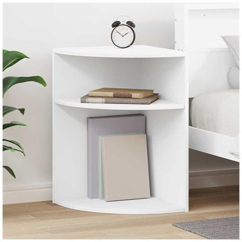 Tavolino Bianco 39,7 x 39,7 x 60 cm Legno multistrato - Foto 2