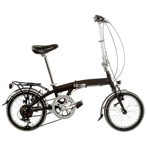 Bici Richiudibile Linea Folding Misura 16 Telaio Alluminio 6v Bicicletta Pieghevole A-fold16cc Completa Di Accessori Luci Led - 24 Nero Opaco - Foto 1