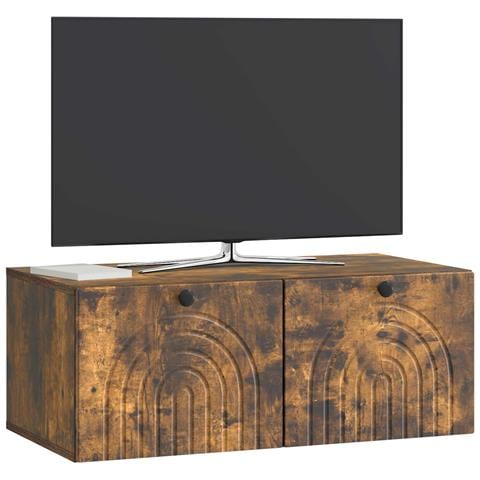 Mobile Porta TV da Muro Rovere Fumo 78,5 x 41 x 30 cm - Foto 2