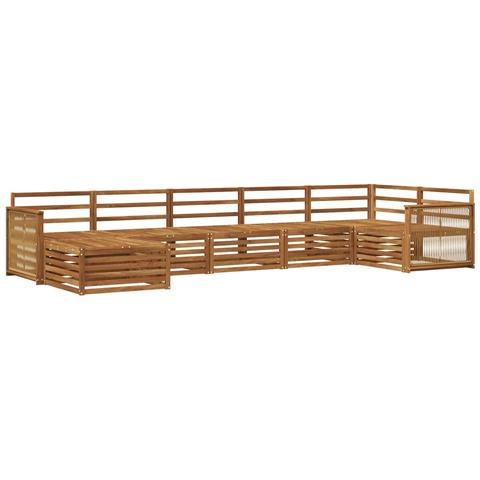 Set di divani da esterno 7 pcs Naturale - Foto 1