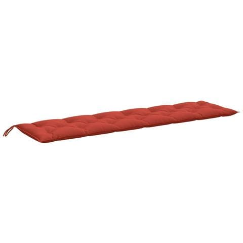 Cuscino per Panca da Giardino Rosso Mélange 200x50x7cm Tessuto - Foto 1