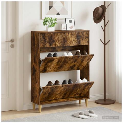 Mobile per scarpe DELFT 78 x 24 x 103 cm Legno ingegnerizzato - Foto 2