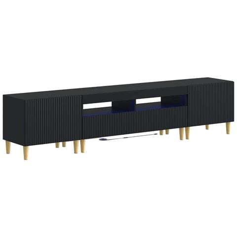 Mobile TV LED a 5 pezzi ARNHEM Nero Legno ingegnerizzato - Foto 1