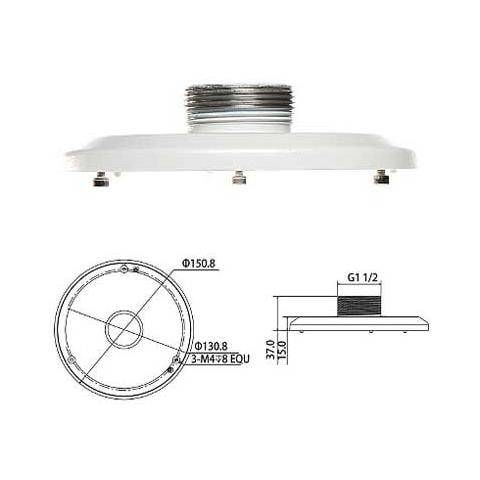 Supporto Parete / Soffitto per Telecamere Dome CCTV PFA100 - Foto 3