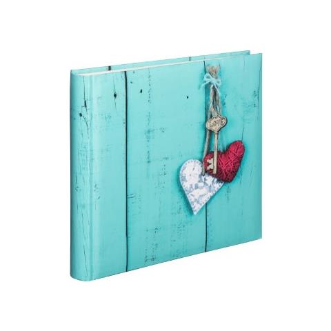 Jumbo Rustico Album Foto, 30 x 30 cm, 100 Pagine o 400 Foto, Turchese - Foto 3