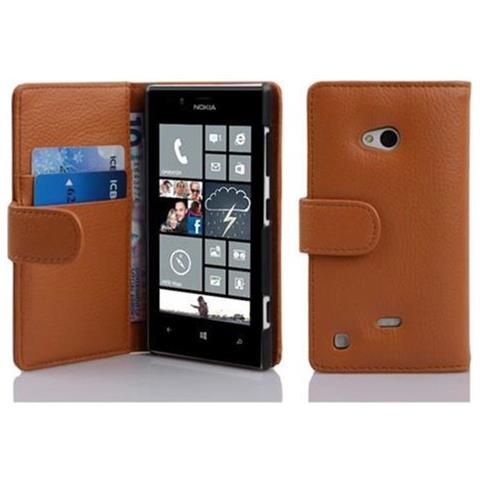 Cadorabo Custodia Compatibile Con Nokia Lumia 720 In Marrone Cioccolata - Coperchio Protettivo In Ecopelle Testurizzata E Tasca Per Carte Di Credito - Foto 1