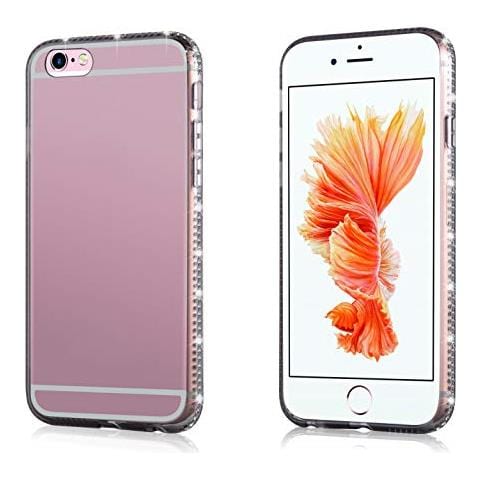 Custodia Compatibile Con Apple Iphone 6 / Iphone 6s In Nero Trasparente - Coperchio Protettivo In Silicone Tpu Flessibile Con Design A Strass - Foto 1