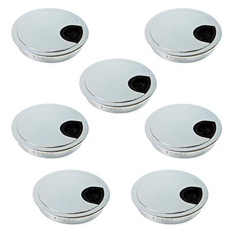5073211 Passacavi Rotondo Diametro 80mm Da Incastrare In Scrivania / tavolo In Zama, Cromato, Pack Di 7pz - Foto 1
