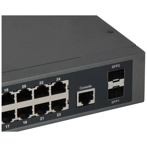 GEP-2652 Switch Web Smart Gigabit PoE a 26 porte, 2 SFP Gigabit, 24 uscite PoE, budget energetico PoE da 370 W - Foto 2