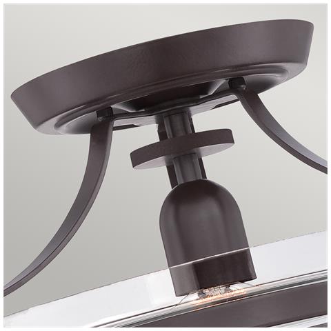 Plafoniera Da Semi-filo A 1 Luce Bronzo Occidentale, E27 - Foto 2