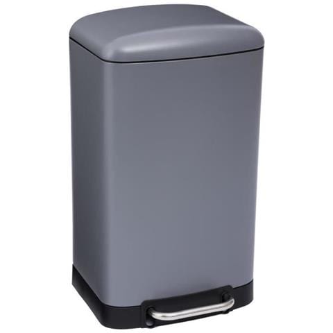 Pattumiera A Pedale In Metallo Ariane - 30 L - Grigio Scuro - Foto 1