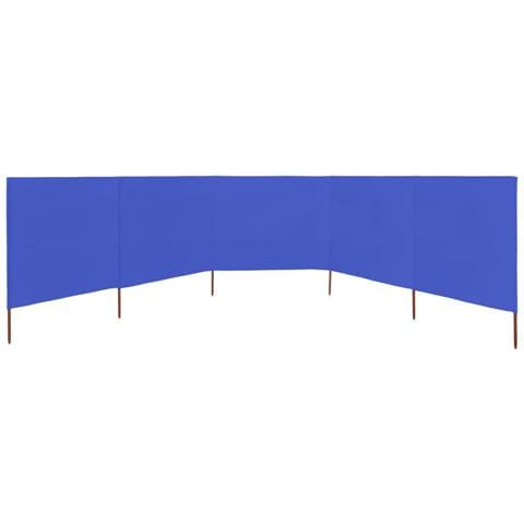 Paravento A 5 Pannelli In Tessuto 600x80 Cm Azzurro - Foto 2