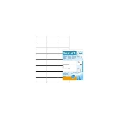 Labels film transp. 70x37 SuperPrint, Trasparente, Labels / pack - 600 pcs. Sheets / pack - 25 pcs, 70 x 37 mm, A4 sheets, film, matt - Foto 1