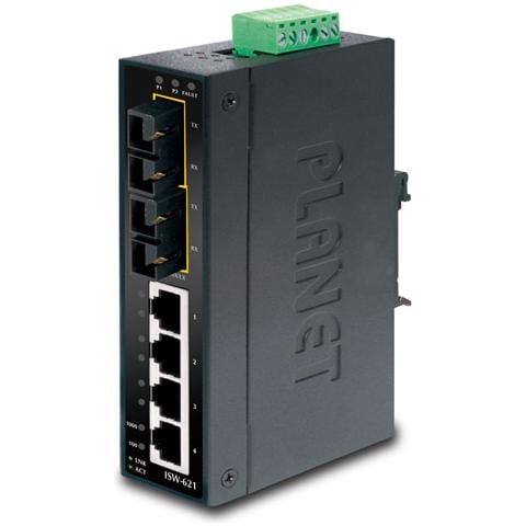 ISW-621S15, IEEE 802.3, IEEE 802.3u, IEEE 802.3x, No gestito, L2, Fast Ethernet (10/100) , Nero, -10 - 60 °C - Foto 1