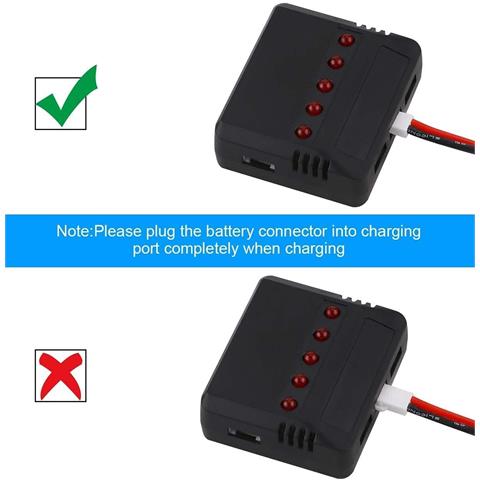 5 In 1 Usb Caricabatterie Litio Batteria Caricabatterie Universal Per Hubsan H107d Syma X5c Accessori Aerei Rc Elicottero Quadcopter - Foto 6