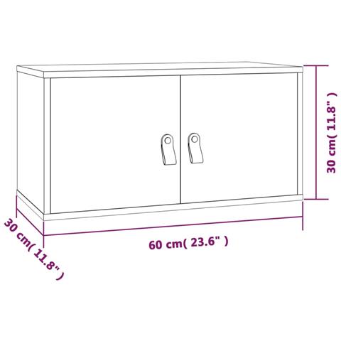 Pensile Marrone Miele 60x30x30 Cm In Legno Massello Di Pino - Foto 10