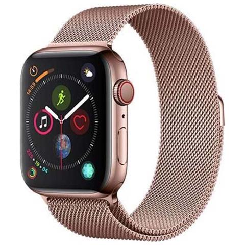 Cinturino Per Apple Watch 42 / 45 / 49mm Elegante In Maglia Milanese, Rosa - Foto 2